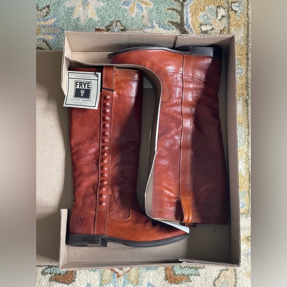 Frye Boot Paige Stud Riding Style Boots - Picture 3 of 10